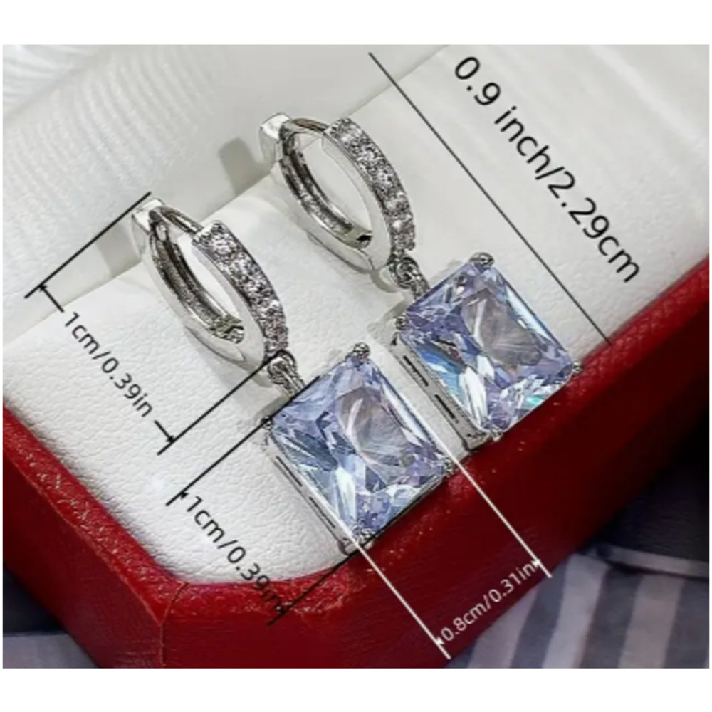 Silver Plated Huggie Earrings - Picture 2 of 8